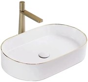 Umývadlo na dosku Nadia 60 Gold Edge