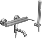 Rea Argon, vaňová batéria s ručnou sprchovou súpravou, brúsená oceľ, REA-B6452