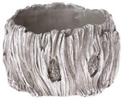 Betónový kvetináč dekor Kôra stromu, sivá, 17 x 10 cm,
