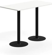 Barový stôl ALVA, 1400x700x1000 mm, HPL, čierna/biela