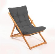 Záhradné lehátko sivé/buk