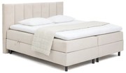 Béžová boxspring posteľ s úložným priestorom 180x200 cm Elva Bold Line – Bonami Selection