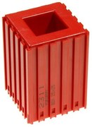 Plastový box na sústružnícke nože s profilom držiaka 25x25, modul 5x5, 1 dutina, červená