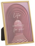 Zlatý kovový fotorámik Tracy Matt - 13,5*1*18,5 / 13*18 cm