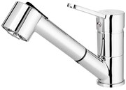 Deante BDN_071M - Drezová batéria s vyťahovacou sprškou NARCYZ lesklý chróm