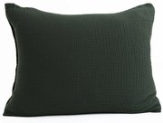 Mušelínová obliečka na vankúš 50 x 70 cm - Alexia tmavo zelená