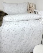 INTERMEDIC SK Detské bavlnené obliečky Hnedé Hviezdičky 90x130/45x65 cm – do postieľky