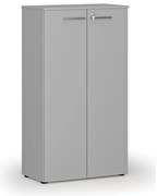 Kancelárska skriňa s dverami PRIMO GRAY, 800 x 420 x 1434 mm, sivá