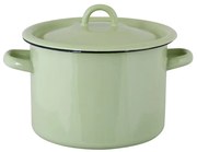 Zelený smaltovaný hrniec s vekom Emil´s Enamel Green - Ø 18*17cm / 3L