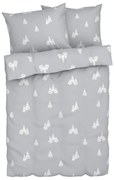 Livarno home Posteľná vianočná bielizeň z mikrovlákna, 200 x 220 cm (sivá) (100396369)