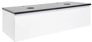 Kúpeľňová skrinka s krycou doskou SAT B-WAY 119x30x45 cm biely lesk BWAY120WTK
