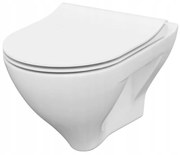 Cersanit Mille - závesná wc misa CleanOn so SLIM pomaly padajúcim sedátkom z duroplastu, SET B291, biela, S701-453