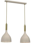 Luster na lanku NOAK 2xE27/15W/230V béžová/zlatá