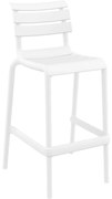 HELEN BAR 75 záhradná barová stolička white