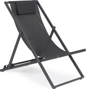 Antracitové kovové záhradné ležadlo Taylor – Bizzotto