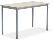 Stôl SONITUS PLUS, 1200x600x760 mm, akustický HPL - jaseň, strieborná