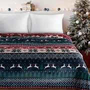 Deka CHRISTMAS 26 modrá / červená