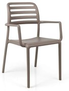 COSTA ARMCHAIR záhradná stolička s podrúčkami tortora