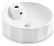 Bathco 4158 - Umývadlo na dosku CIRCUS, priemer 42 cm, porcelán/biela