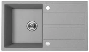 Kuchinox Viti, 1-komorový granitový drez 760x440x175 mm + sifón, šedá, LAV-SBX_511Y
