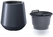Kvetináč s vložkou HERO antracit 43,9cm