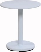 Okrúhly odkladací stolík Henrik, 42 cm, lesklý biely%