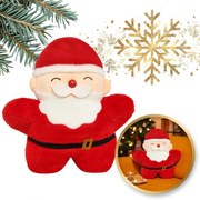 Zamatový dekoračný vankúš SANTA CLAUS, červený