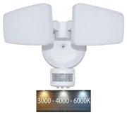 NEDES LED Vonkajší reflektor so senzorom LED/24W/230V 3000/4000/6000K IP54 biela ND3874