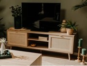 TV skrinka Bali, dub sonoma/výplet%