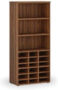 Triediaci regál PRIMO WOOD, 800 x 420 x 1781 mm, 18 priehradiek, orech