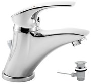 Novaservis Metalia 57, umývadlová batéria s odtokovou zátkou s tiahlom, chrómová, 57001,0