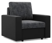 Kreslo LUNA tmavosivé / čierne