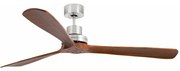 FARO 33464DC-Stropný ventilátor LANTAU XL hnedá/chróm pr.168 cm+dálkové ovládanie