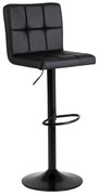 Barová stolička NERO, čierna ekokoža