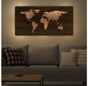 Li-Go 4457/A/4 - LED nástenná dekorácia LED/10W/5V 30000 mAh 120x60 cm dub