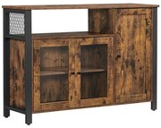 Komoda FIRA hnedá/čierna