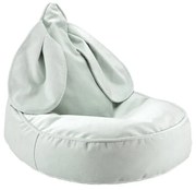 Zamatový detský sedací vak v mentolovej farbe Bunny – Wigiwama