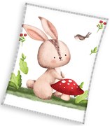 Detská mikroplyšová deka 110 x 140 cm - Malý zajačik