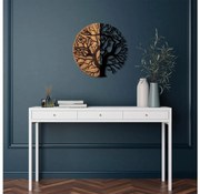 Nástenná dekorácia pr. 56 cm strom drevo/kov