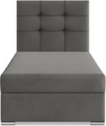Čalúnená posteľ ELDA Velvet 90×200 cm sivá