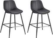 Sada dvou barových židlí VASAGLE PLACES II 98,5 cm černá