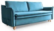 Tyrkysovomodrá rozkladacia pohovka 225 cm Charming Charlie – Miuform