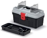 Kufor na náradie 36 × 19,5 × 18,3 cm, s organizérmi, sivá