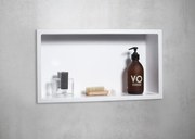 Polysan Polysan, INSERTA zapustená polica do obkladu, liaty mramor, 510x270mm, biela, 1301-53