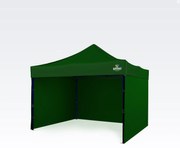 BRIMO Altánok 3x3 m Oceľový Rám s 3 Stenami: Pracovný Stan pre Remeselníkov - s 3 stenami - Zelená 22