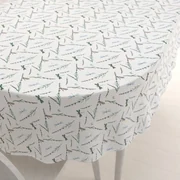 Biante Bavlnený oválny obrus Sandra SA-560 Vážky a levandule na bielom 50x100 cm