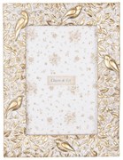 Béžovo-zlatý fotorámik s vtáčikmi Birdie - 15*2*20 cm / 10*15 cm