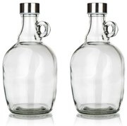 Banquet Súprava sklenených demižónov s viečkom Declan 2 ks, 1,1 l