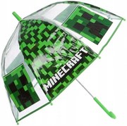 Detský transparentný dáždnik Minecraft Creeper - priemer 67 cm