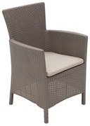 DEOKORK Záhradné kreslo z umelého ratanu HAVANA (cappuccino)